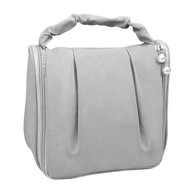 Bolso De Cosméticos Bolsa de lavado colgante Bolsa de cosméticos de gran capacidad Nube plisada para viajes (Gris) Likrtyny Para Estrenar