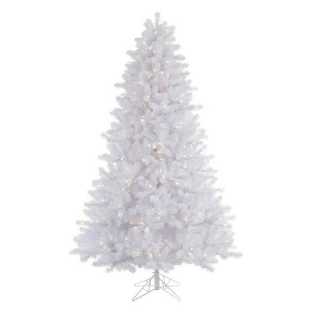 Vickerman Pre-Lit 4.5' Crystal White Pine Artificial Christmas Tree, LED, Warm White Lights
