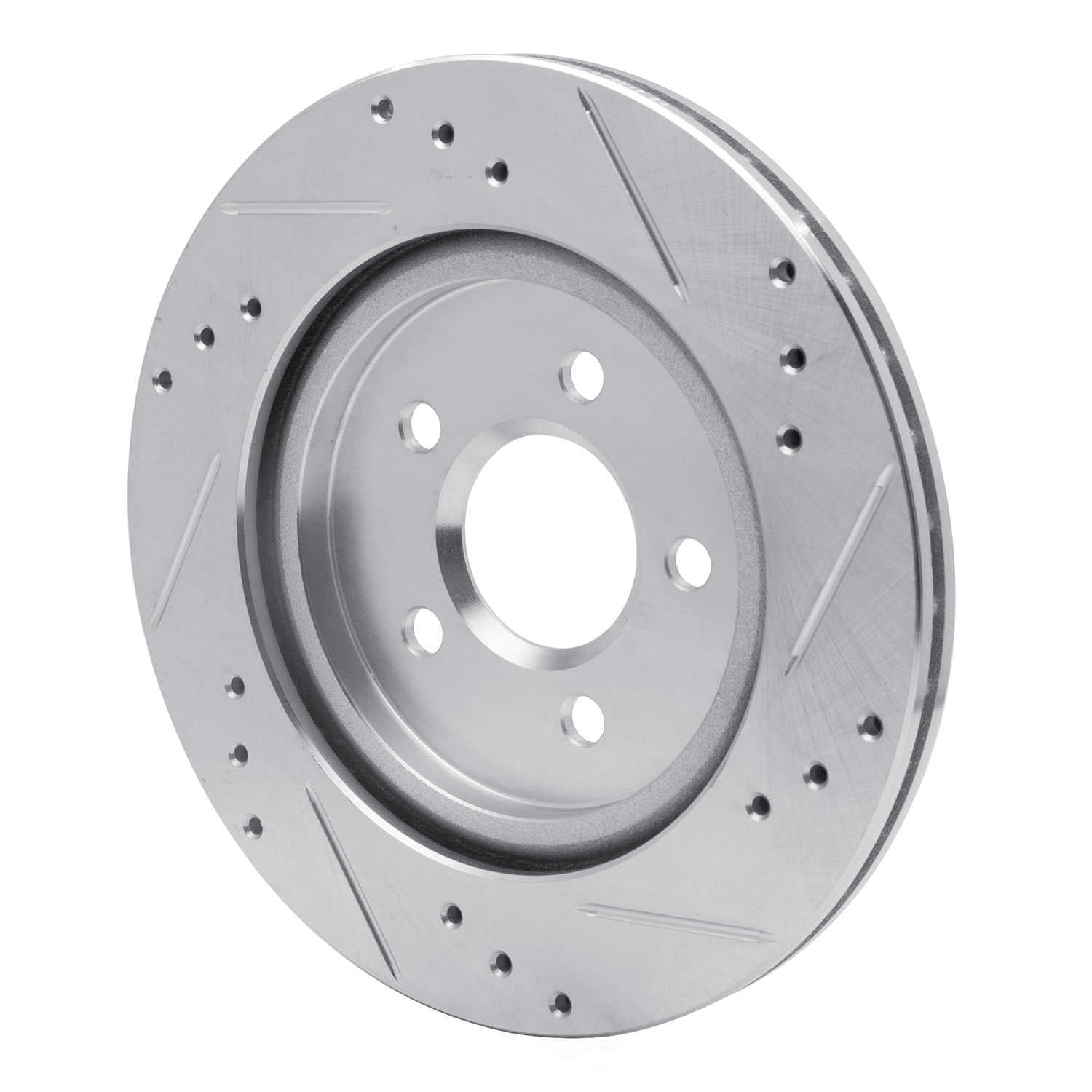 Dynamic Friction Company 631-54046L DFC Brake Rotor - Drilled And Slotted - Silver