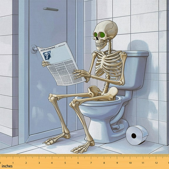 Castle Fairy Gothic Skeleton Fabric by the Yard 1 Yard,Happy Halloween Home Decor Fabric by the Yard,Abstract Vintage Room Decor Fabric by the Yard,Microfiber Bedroom Decor