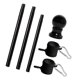 thumbnail image 2 of Kit de asta de bandera para exteriores, antienredos, de metal Negro, 2 of 8