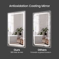 thumbnail image 4 of 20"x28" LED Vanity Mirror, Front & Back Lit, Dimmable, Anti-Fog, Waterproof, Shatter-Proof Glass, 1 Ct, 4 of 8