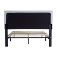 thumbnail image 2 of Twin Size Upholstered Platform Bed Frame with Modern Button Tufted Linen Fabric Headboard, No Box Spring Needed, Wood Slat Support, Easy Assembly, Grey, 2 of 12