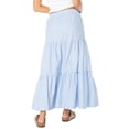 thumbnail image 3 of Celebrity Pink Women's and Women's Plus Stripe Tiered Maxi Skirt, Sizes XS-4X, 3 of 6