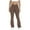Brown, variant on SwiftWear Woman Casual Solid Color Elastic High Waisted Tight Lift The Hip Outdoors Fitness Workout Flare-Leg Yoga Pants M