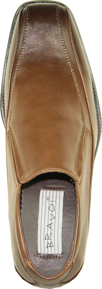 Bravo Men Dress Shoe Milano-7 Classic Loafer with Double Runner Square Toe Male Adult Brown 6.5M - image 3 of 7