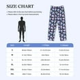 thumbnail image 4 of Logiee Blue Skull Flower Print Pajama Pants for Men,Men’s Pajama Bottoms,Mens PJ Pants with Pockets & Button Fly-Small, 4 of 6