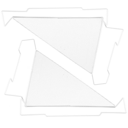 HIAKDOFT 2Pcs Metal Corner Shelf for Storage and Hanging in White Color 14x14in