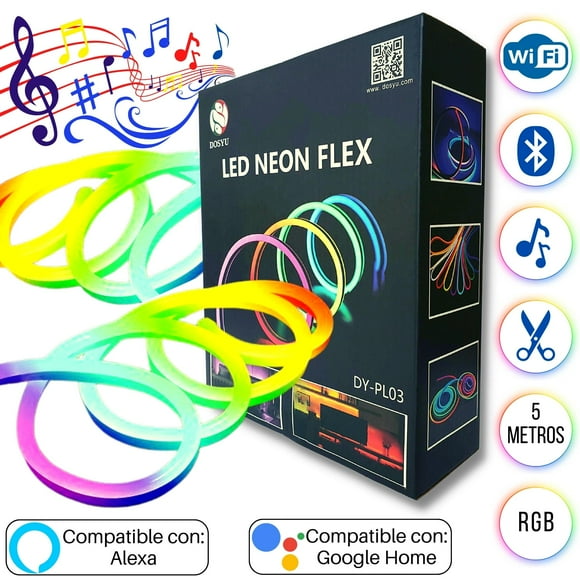 Tira Led Neón Flex DOSYU Multicolor 5 metros DY-PL03-WIFI