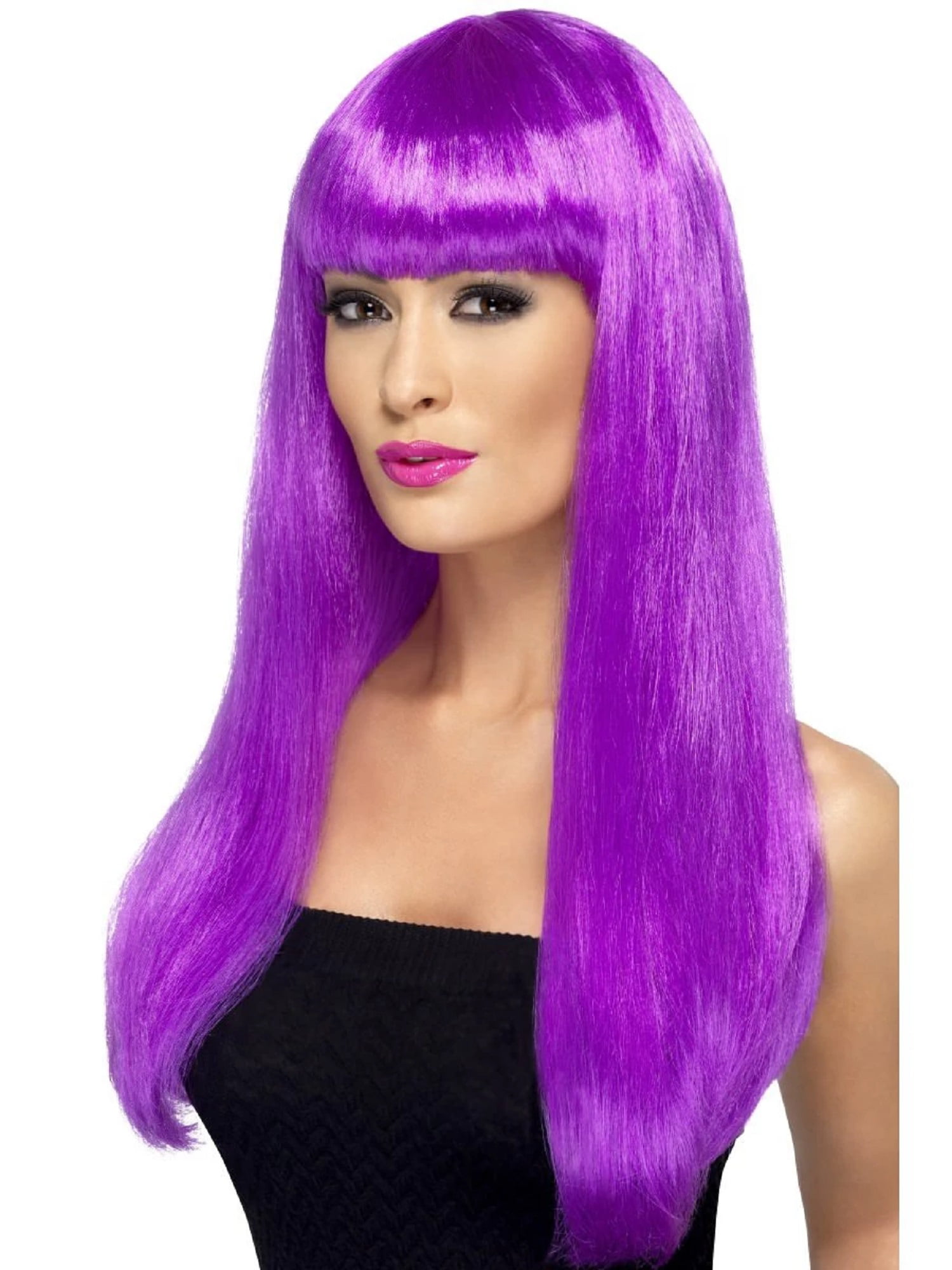26" Purple Babelicious Long Hair Women Adult Halloween Wig Costume
