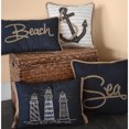thumbnail image 4 of Coastal Throw Pillow - Nautical Decorative Accent Pillow - Blue Geometric Design Home Decor, 4 of 5