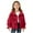 Red, variant on Little Girls Active Jacket Long Sleeve Windbreaker Coat Zip up Ruffle Cuffs Outwear Fall Fashion Stand Collar Tops 2-9T