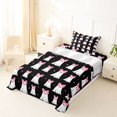 thumbnail image 5 of Manfei Kawaii Bownot Ghosts Twin Sheets,Halloween Themed Pattern Bedding,Black,3 Pieces,1 Fitted Sheet and 1 Pillowcase, 5 of 6
