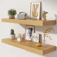 thumbnail image 2 of Floating Shelves | Inch Deep  Floating Shelves Set of | Rustic Wood Shelves for Wall | Deep  Shelves for Living Room Bathroom Laundry Room Kitchen, 2 of 6