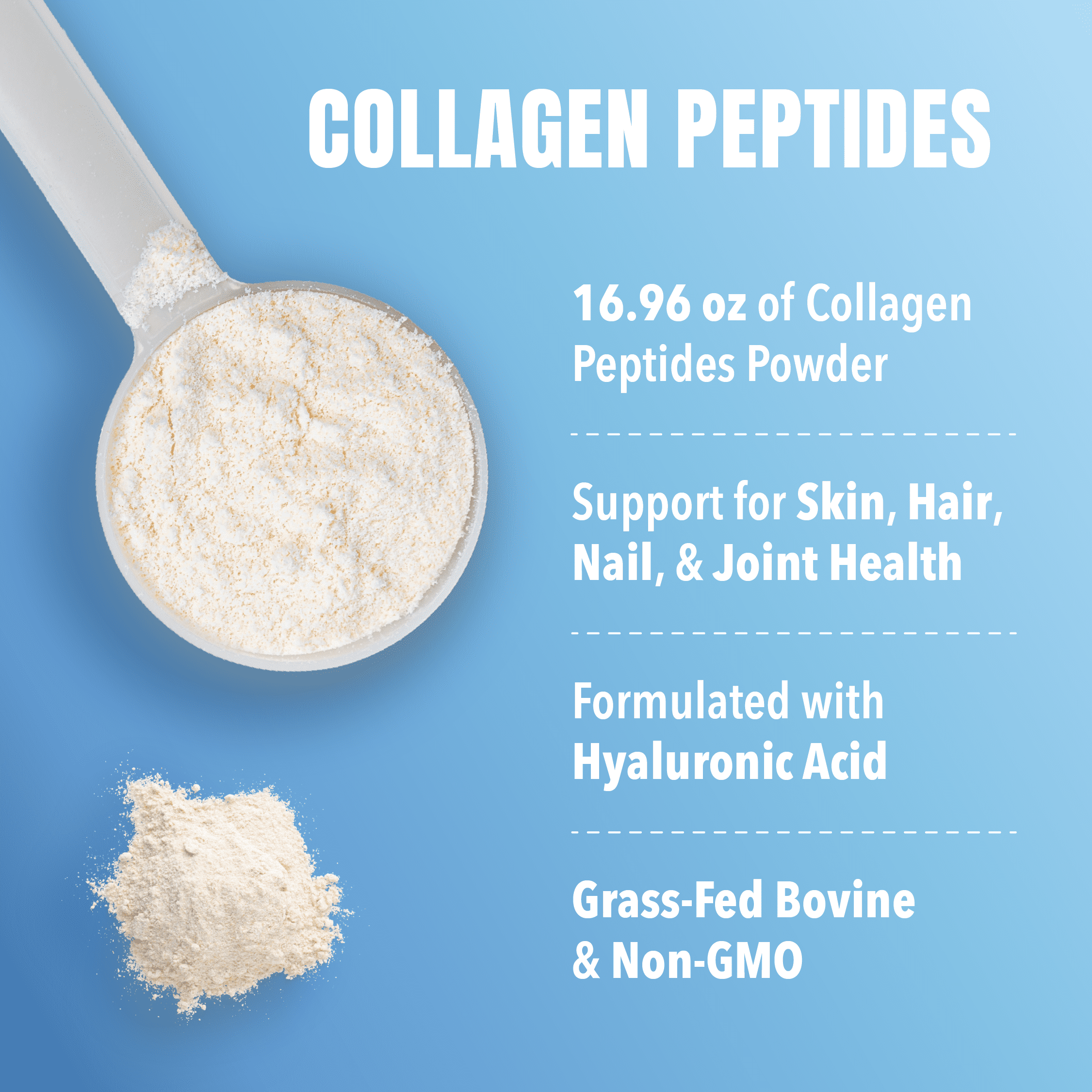 Oppuland Collagen Peptides - High-Quality Hydrolyzed Unflavored Powder for Youthful Skin, Strong Nails & Joint Support