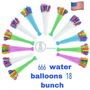 Great Summer Deal!!! 666 Pcs 18 Bunch Self-Sealing Water Balloons style Water Balloons self tie