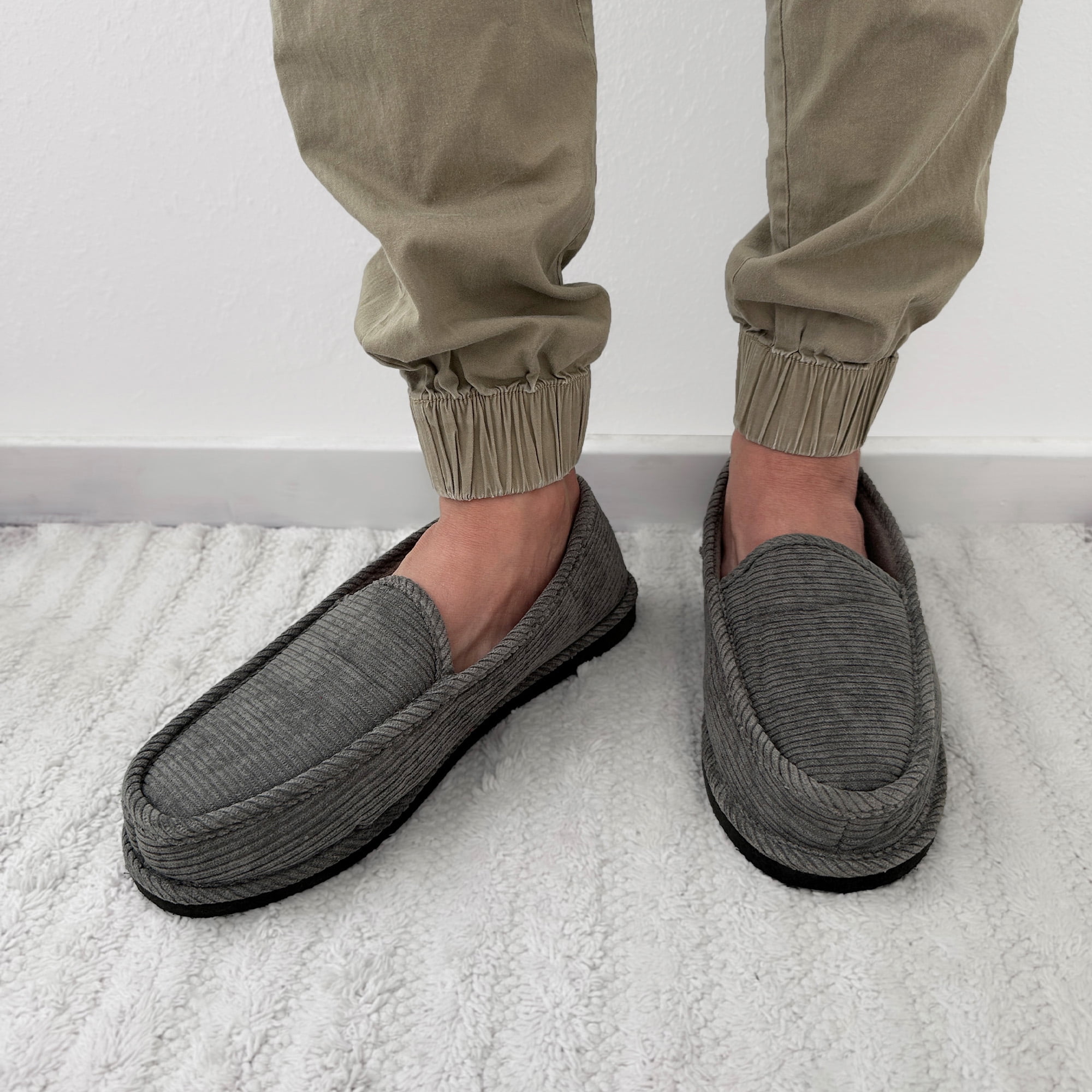 Bright Men's Corduroy House Slippers - Walmart.com