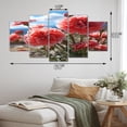 thumbnail image 4 of Designart "Carnations landscape Vibrant II" Floral Metal Wall Décor Set, 4 of 5