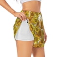 thumbnail image 2 of Bixox Women's Sunflowers1 pattern 2 in 1 Running Shorts - Lightweight Athletic Workout Gym Yoga Shorts Liner with Pockets - Medium, 2 of 5