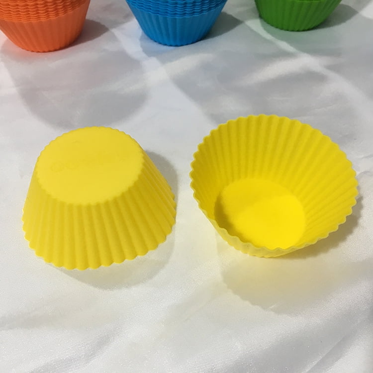 12/24pcs Silicone Cake Muffin Chocolate Cupcake Liner Baking Cup Cookie Molds 