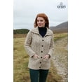thumbnail image 2 of Aran Woollen Mills Cable Knitted Buttoned Cardigan Sweater 100% Premium SuperSoft Merino Wool Long Jacket Women`s Coat with Pockets Made in Ireland, 2 of 6