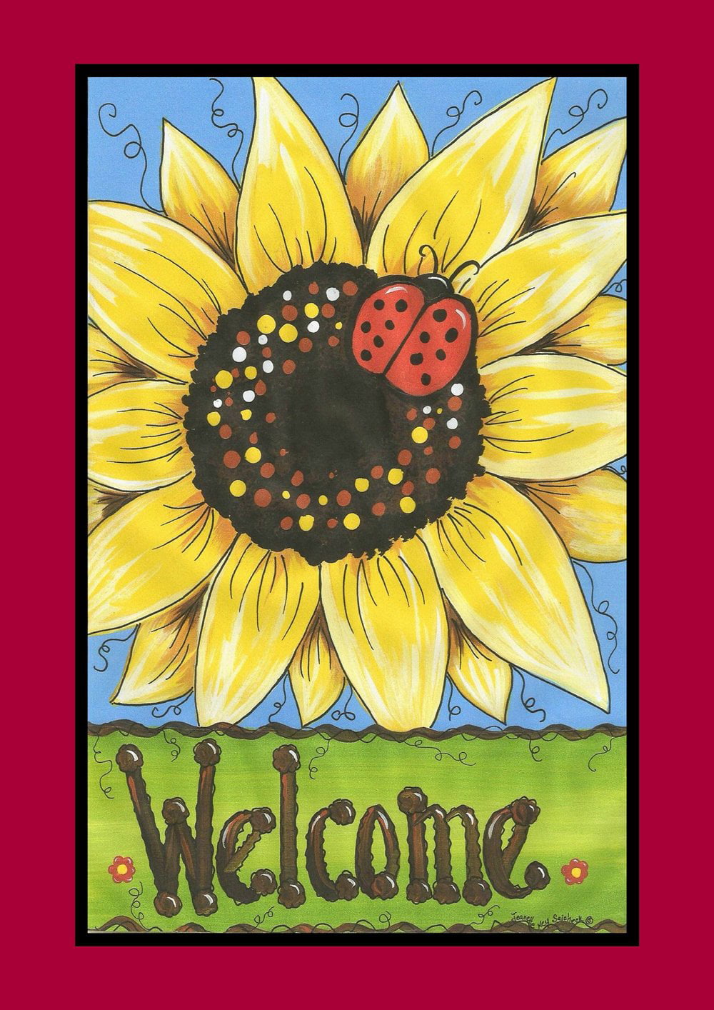 Toland Afternoon Sunflowers 28 x 40 Colorful Yellow Flower Lemon House Flag