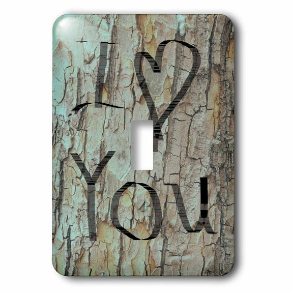 3dRose, I Love You on A Tree- Fun Art- Romantic, single toggle switch