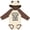Natural & Brown w Ears, variant on Inktastic Handpicked for Earth by My Grandpa in Heaven Angel Wings Boys or Girls Long Sleeve Baby Bodysuit