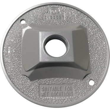 Southwire 1-Hole Round Aluminum Gray Weatherproof Cover WRC150-UPC