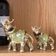 thumbnail image 5 of Estatua esculpida de elefante, figurita para el hogar, librería de resina, habitación de manualidades de animales, mascotas en miniatura, Decoración del hogar Verde, 3.5x1.8x3.5 pulgadas Pequeño Inteprter HA076984-01, 5 of 6