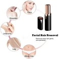 thumbnail image 3 of Depiladora indolora para depilación facial femenina, afeitadora impermeable, depiladora de afeitar con luz LED, pelo de melocotón en el labio superior y barbilla en la cara (negro) Sincero Electrónica, 3 of 5