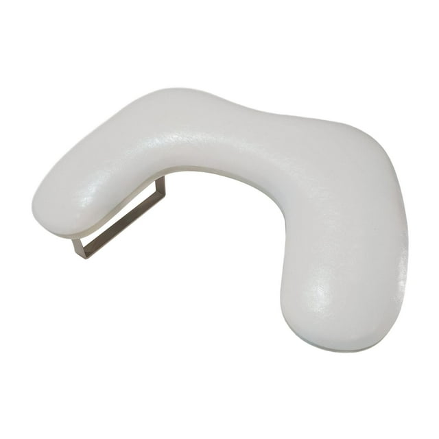 Almohada de mano para manicura, resistente al desgaste, accesorios para decoración de uñas, soporte portátil para uñas Blanco con pata blanca