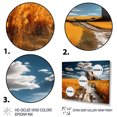 thumbnail image 3 of Designart "Farmhouse landscapes Of Gold I" Landscapes Floater Framed Wall Art Living Room, 3 of 7