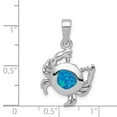 thumbnail image 3 of White Sterling Silver Charm Pendant Opal, Lab Created Phenomena 29 mm 18, 3 of 3