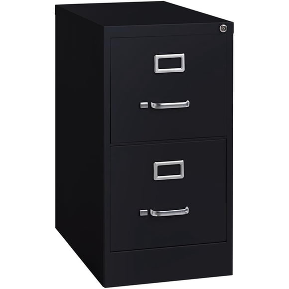 Trent Home Metal Black File Cabinet Vertical 2-Drawer 28.38"H x 15"W x 22"D Assembled