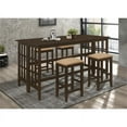 thumbnail image 5 of Gabriel Extendable Rectangular Counter Height Table Cappuccino, 5 of 5
