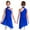 Blue, variant on Girls Sleeveless Lyrical Modern Contemporary Dance Dress Ballet Skirted Leotard Figure Skating Dress Blue 10
