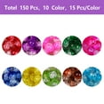 thumbnail image 7 of 150Pcs Baking Painted Crackle Glass Bead Strands Roundd Mixed Color 10mm Hole: 1.3~1.6mm 15pcs/color, 7 of 7