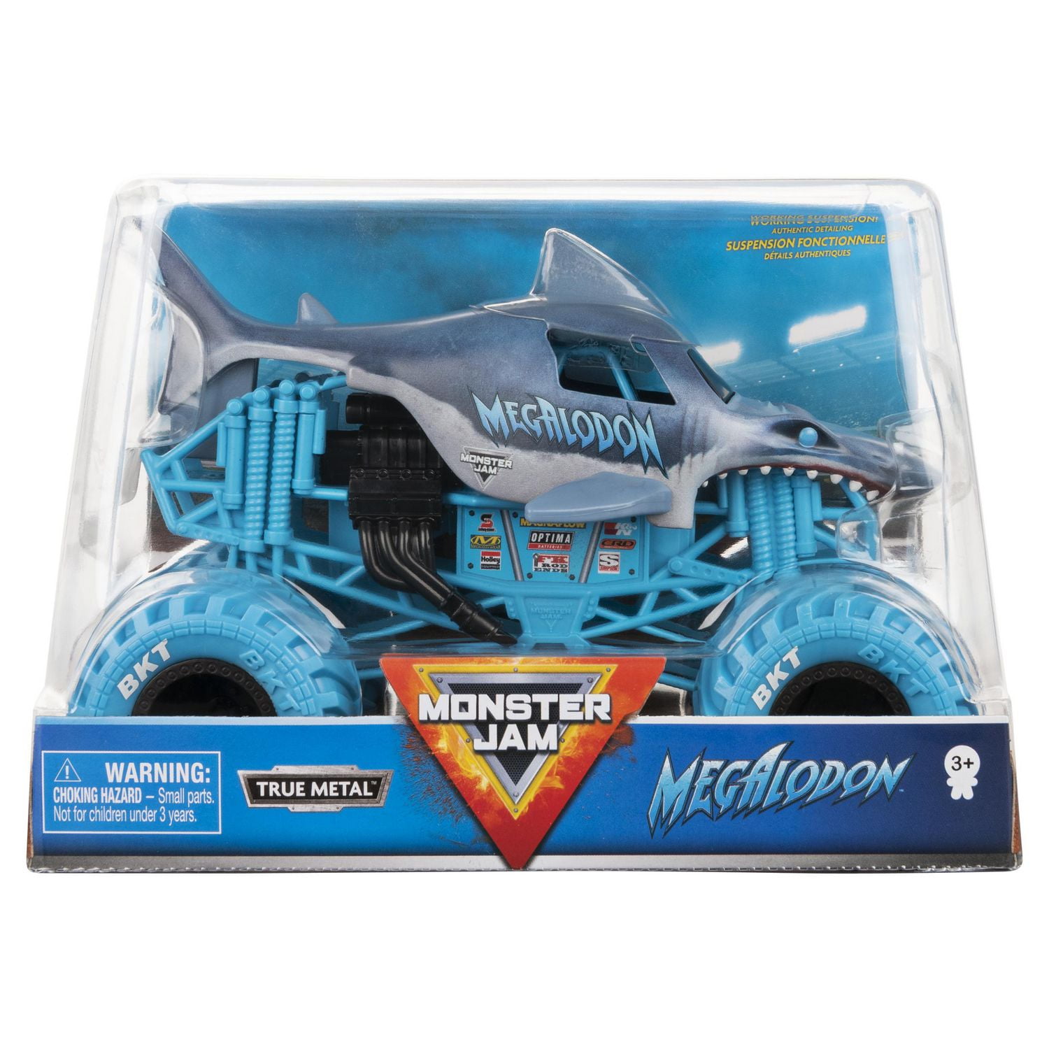 Monster Jam, Official Megalodon Monster Truck, Collector Die-Cast Vehicle, 1:24 Scale