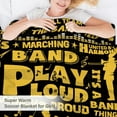 thumbnail image 4 of Marching Band Gifts Blanket for Teens, Band Director Gifts for Marching Band Students, Band Flannel Blanket for Men/Women, Rock Band Blanket 50 * 60" Christmas Birthday Thanksgiving Gift, 4 of 7