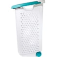 thumbnail image 2 of 2 Bushel Rolling Plastic Laundry Hamper, White - Pop-up Handle, Heavy-Duty, Collapsible-Free for Adult & Tween, Bedroom & Laundry Room Organization, 2 of 5