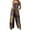 Khaki, variant on Danhjin Women's Baggy Wide Leg Overalls Casual Loose Jumpsuit Rompers Buttons Suspender Jumpsuit on Clearance