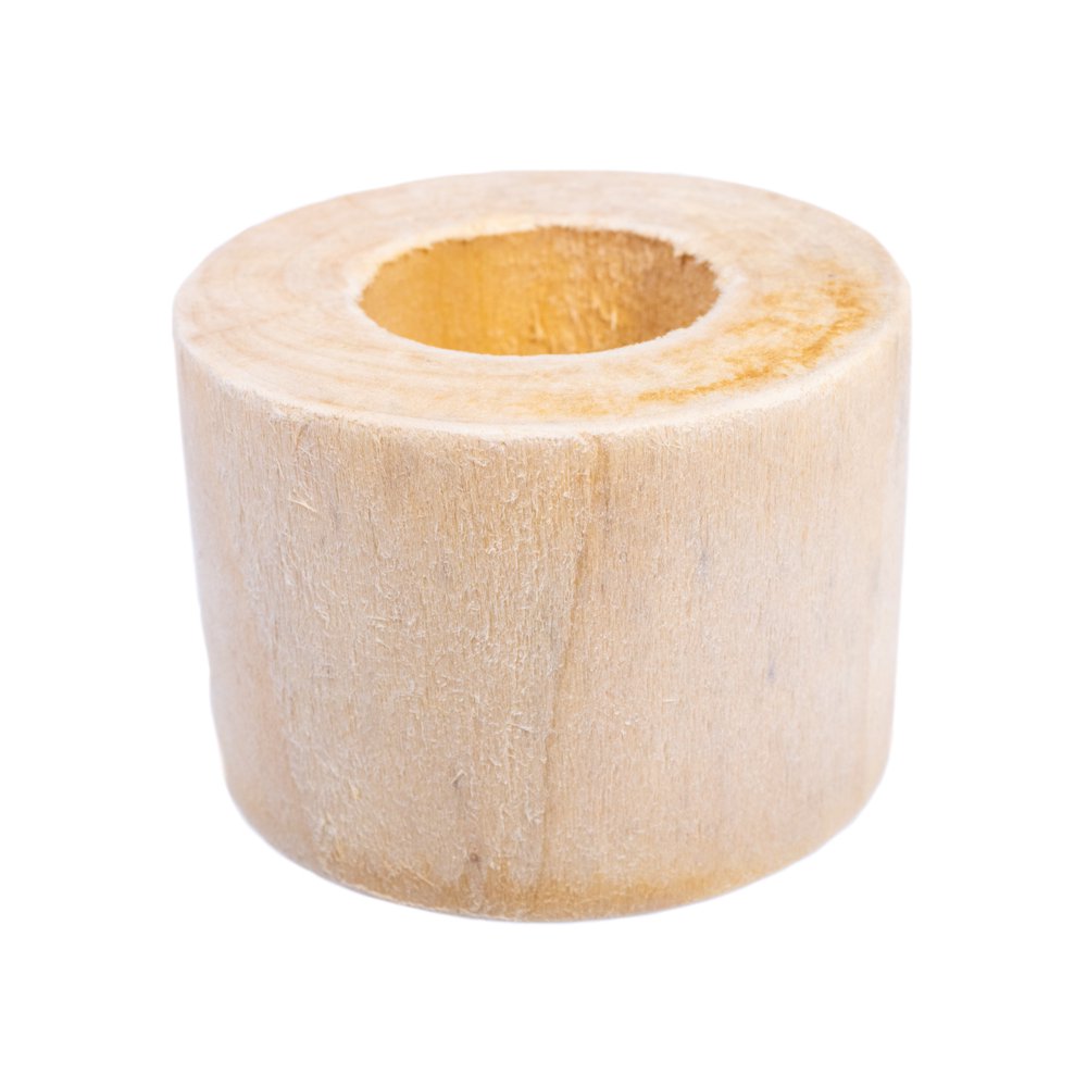 Craft County Natural Wood Cylinder Beads with 1 1/2 Inch Diameter and 1 3/8 Inch Height