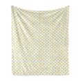 thumbnail image 1 of Lemon Soft Flannel Fleece Throw Blanket, Summer Pattern with Simple Cartoon Citrus Fruit Repetition, Cozy Plush for Indoor and Outdoor Use, 60" x 80", Mustard Lime Green, by Ambesonne, 1 of 5