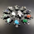 thumbnail image 2 of HOOUN 10pcs Natural Gemstone Waterdrop Beads Owl Pendant Breastpin Brooch Multipurpos-Blue Turquoise-10Pcs, 2 of 9