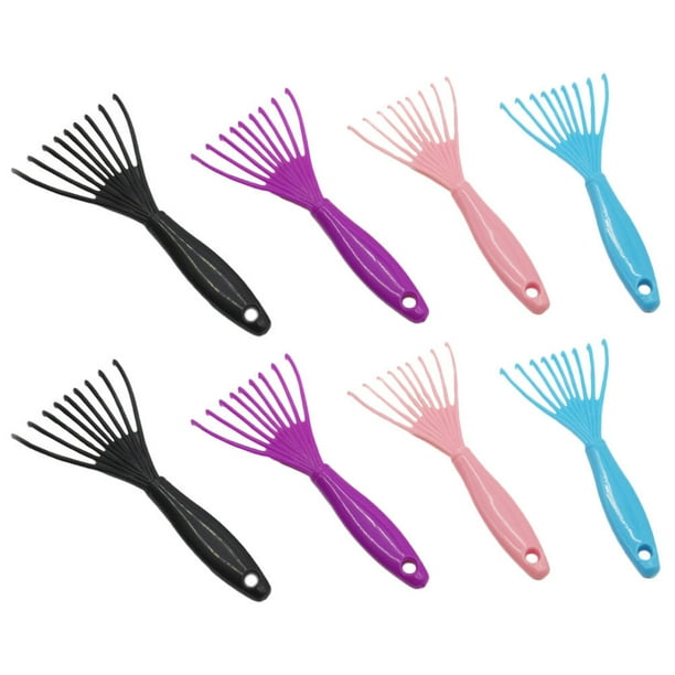 8 cepillos para el pelo, peines, limpiadores, removedores de pelo, rastrillos y raspadores.