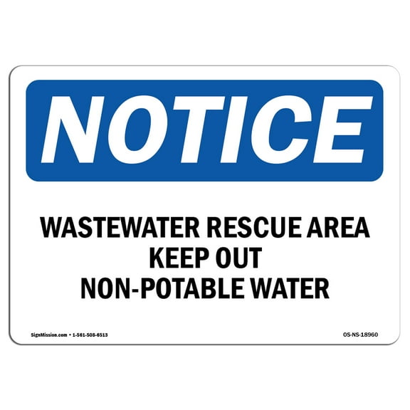 SignMission OS-NS-A-710-V-10061 7 x 10 in. OSHA Notice Sign - Adult Life Preservers Located Here