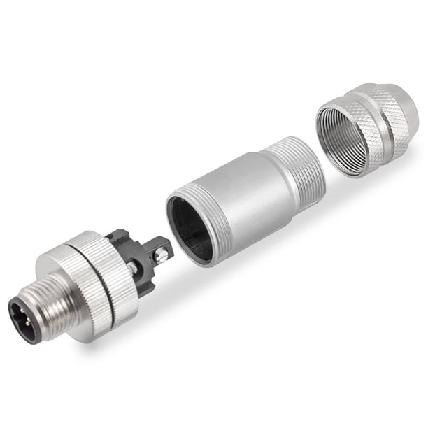 Riwesomey Conector de aviación a prueba de agua IP67, máquina de terminal de cobre Ethernet aislante, fabricación de 5 conectores pin Type2 NO2 Riwesomey TO008301-02