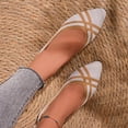 thumbnail image 5 of FRSASU Women's Flats Shoes Pointed Toe Knit Ballet Comfortable Dressy Slip On Flat Classic Ballet office Work Shoes Purple, 5 of 9