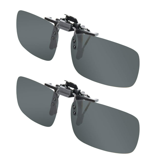Lentes de Sol Tipo Clip SPLAKS Unisex Polarizados Sin Montura Negros
